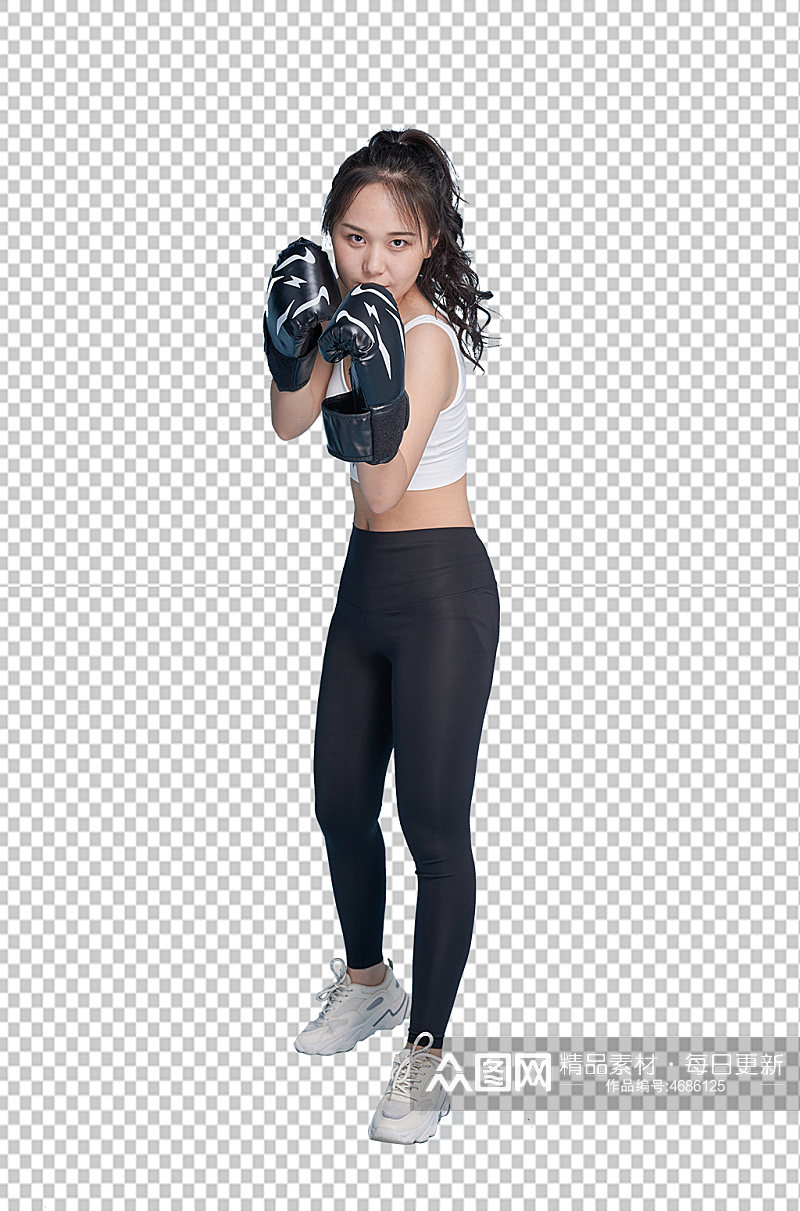 体育运动健身人物打拳击免抠PNG摄影图片素材
