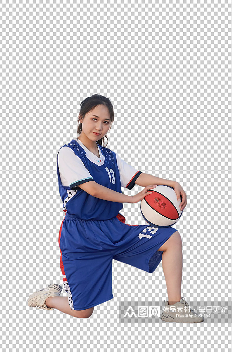 体育运动人物女篮篮球免抠PNG摄影图片素材