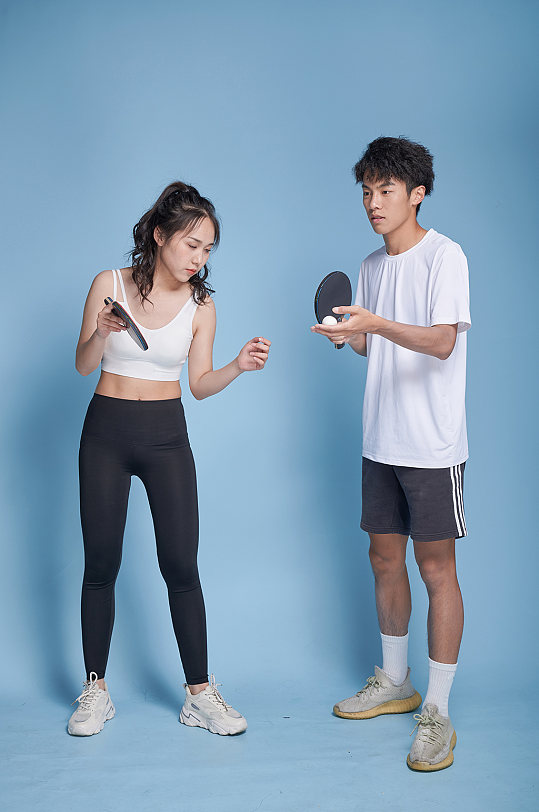 女生乒乓球健身人物摄影图体育运动男生乒乓球男女健身人物摄影图体育