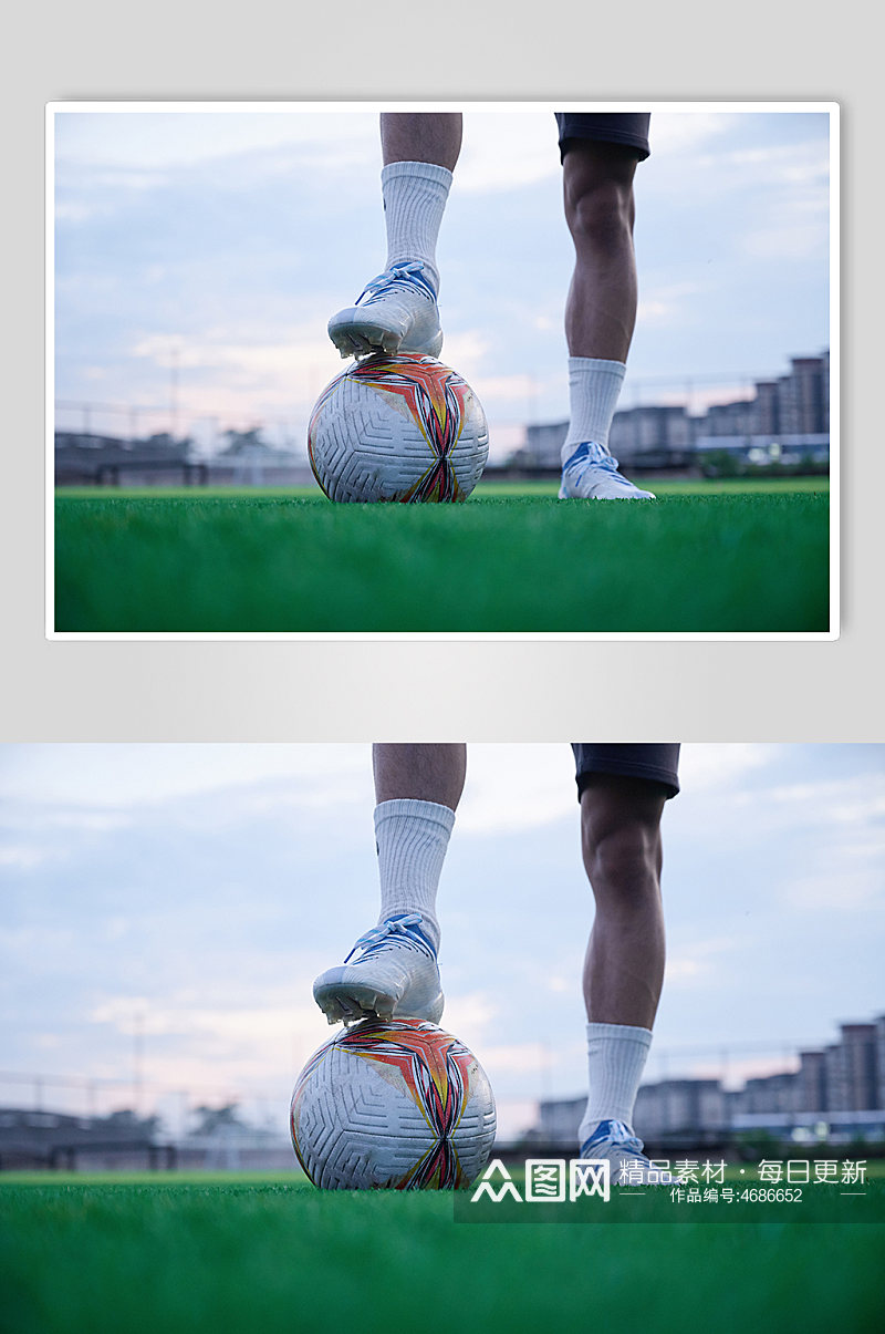 体育运动男生足球脚部特写健身人物摄影图素材