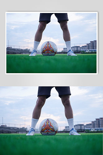体育运动男生足球脚部特写健身人物摄影图