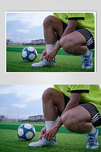 足球场体育足球运动特写健身人物摄影图