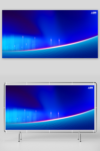 科技企业海报背景图元素免抠展板背景
