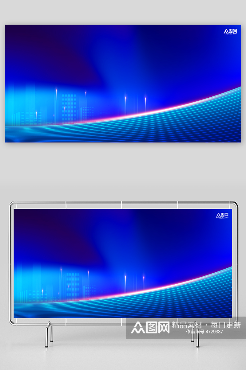 科技企业海报背景图元素免抠展板背景素材