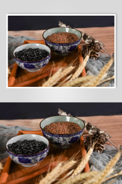 红米黑豆营养五谷杂粮摄影图片