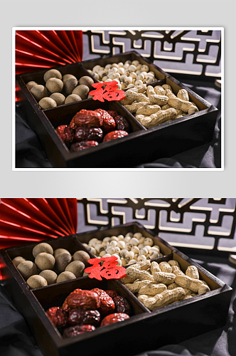红枣桂圆花生薏米营养五谷杂粮摄影图片