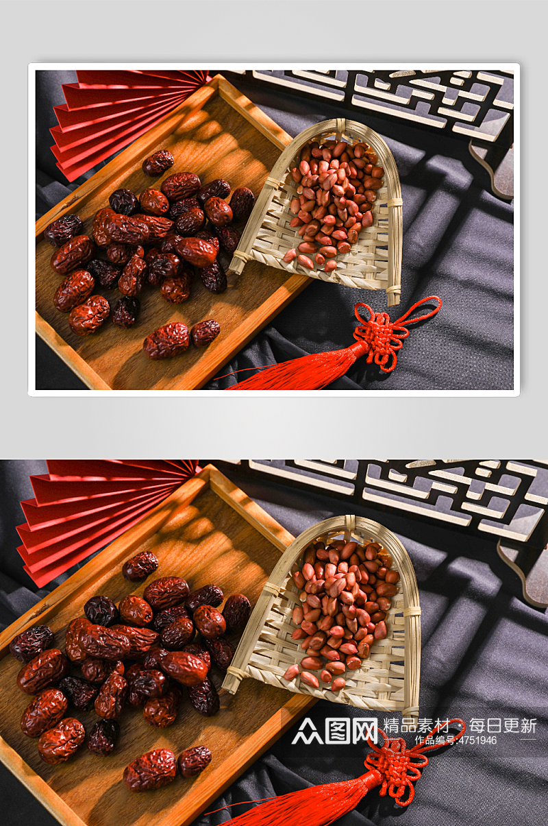 红枣花生营养五谷杂粮摄影图片素材
