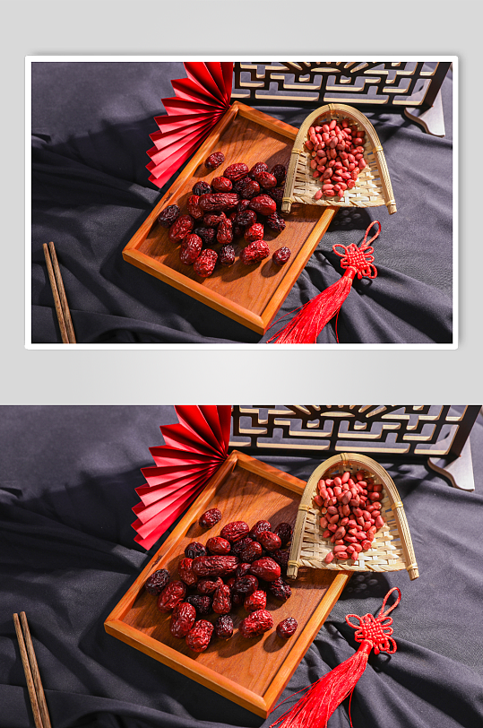 红枣花生红枣营养五谷杂粮摄影图片