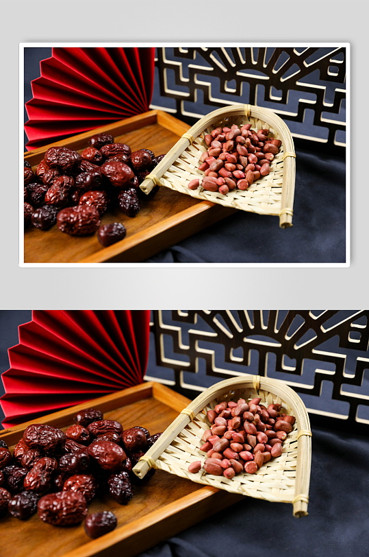 红枣花生营养五谷杂粮摄影图片-众图网