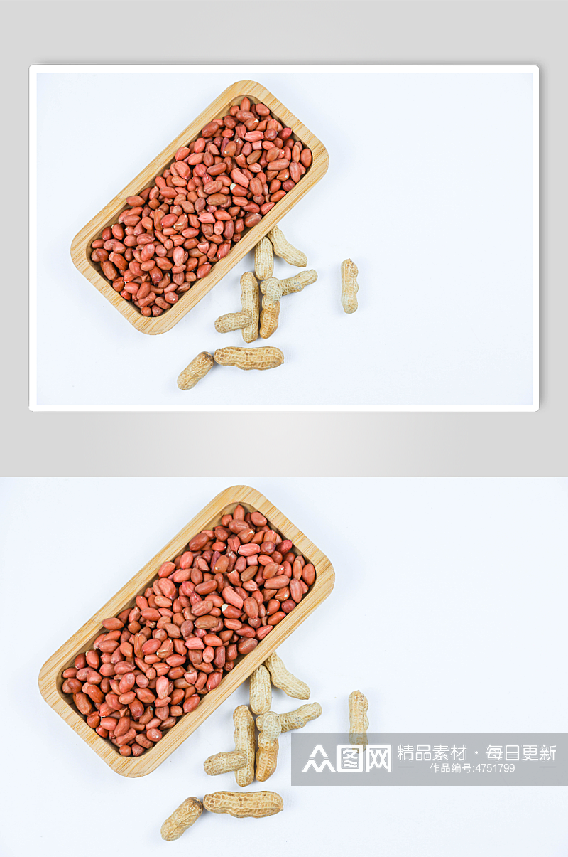 红皮花生花生米粗粮营养五谷杂粮摄影图片素材