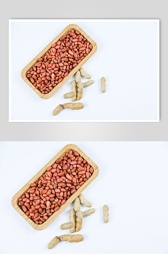 红皮花生花生米粗粮营养五谷杂粮摄影图片