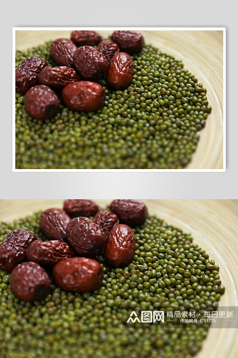 红枣绿豆健康杂粮美食营养五谷杂粮摄影图片素材