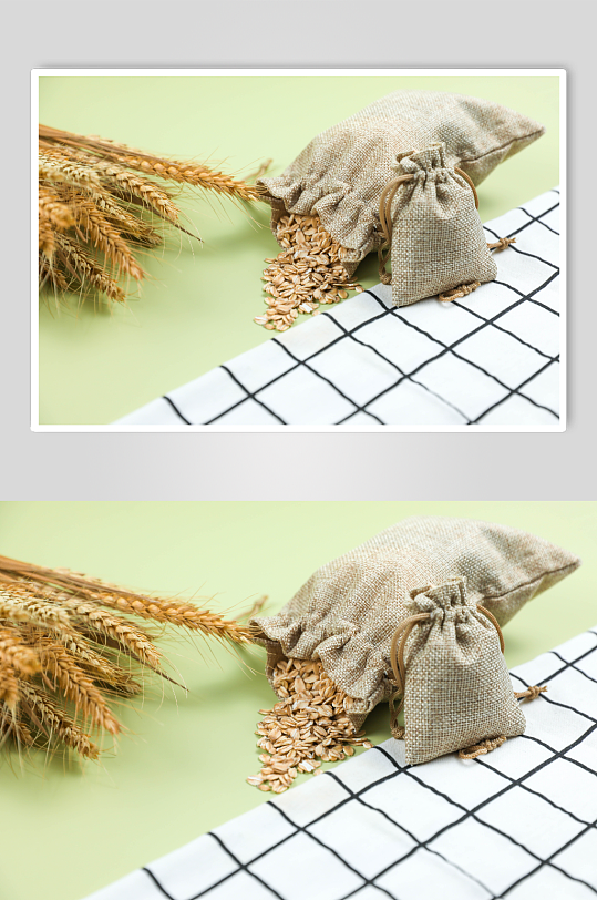 燕麦早餐摆盘杂粮粥营养五谷杂粮摄影图片-众图网