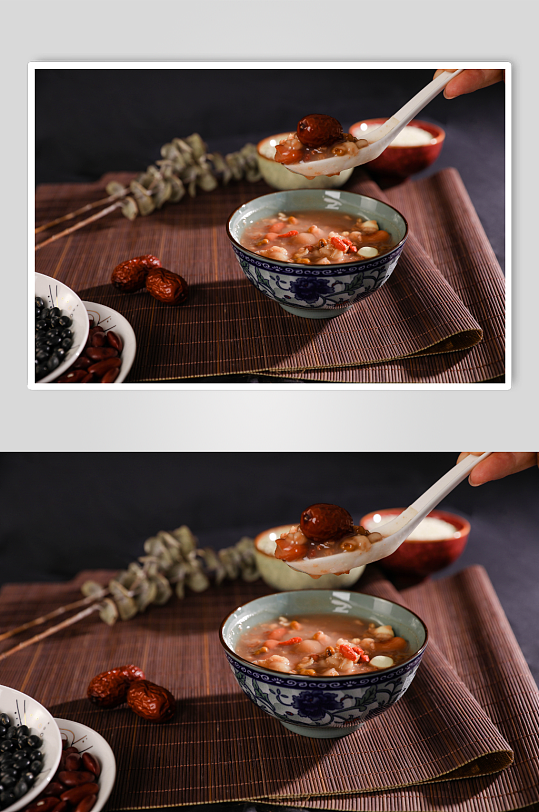 腊八粥八宝粥杂粮粥腊八物品摄影图片