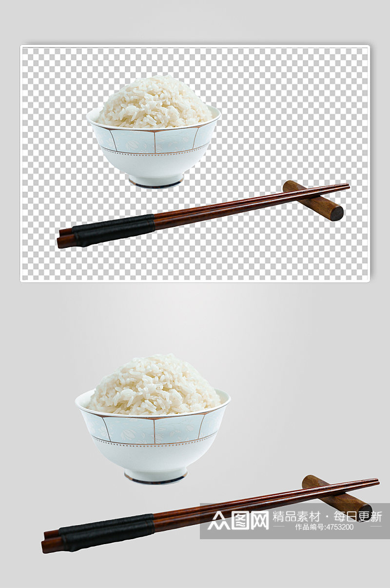 白米饭主食五谷杂粮摄影图片PNG免抠元素素材