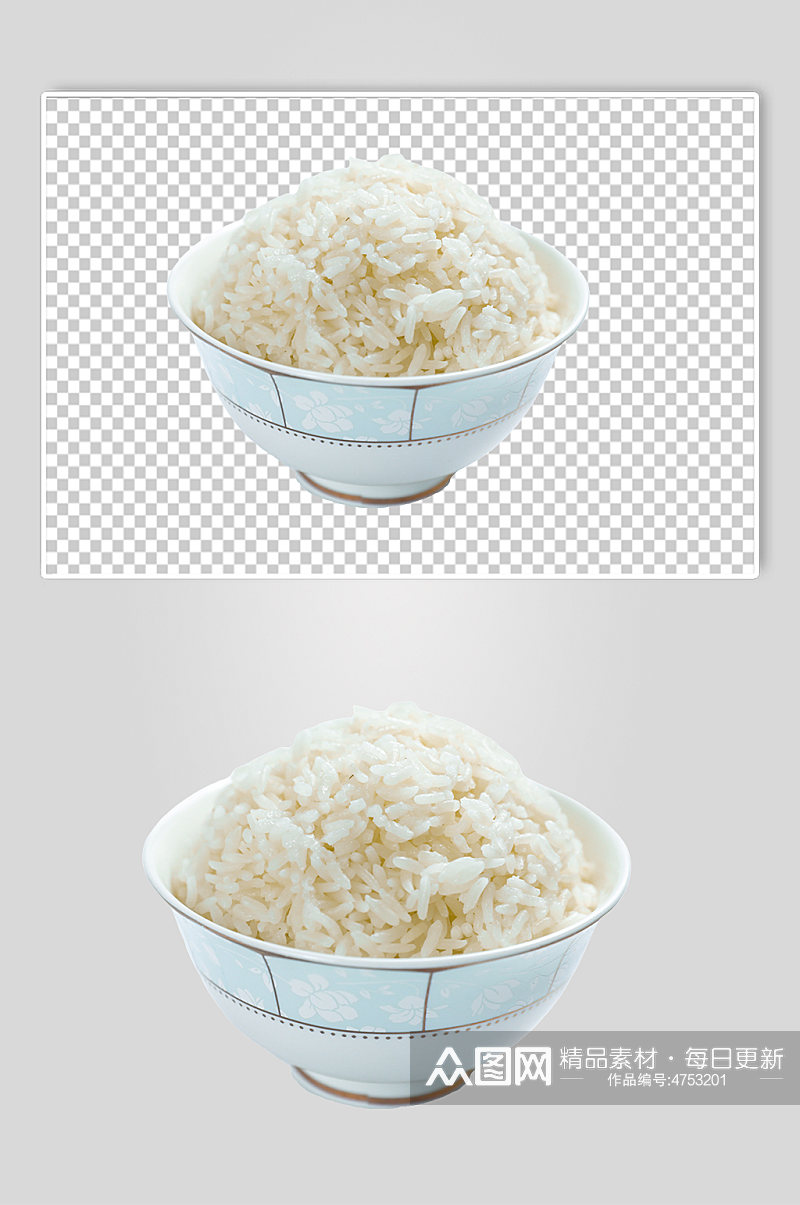 白米饭主食五谷杂粮摄影图片PNG免抠元素素材