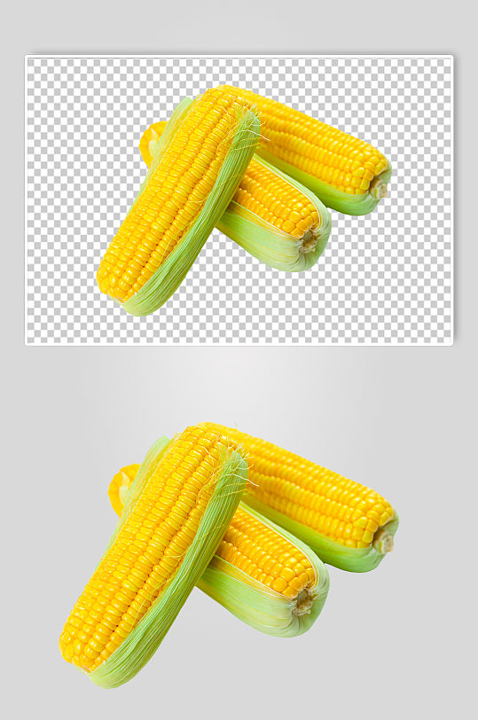 新鲜嫩玉米粗粮营养五谷杂粮PNG免抠元素