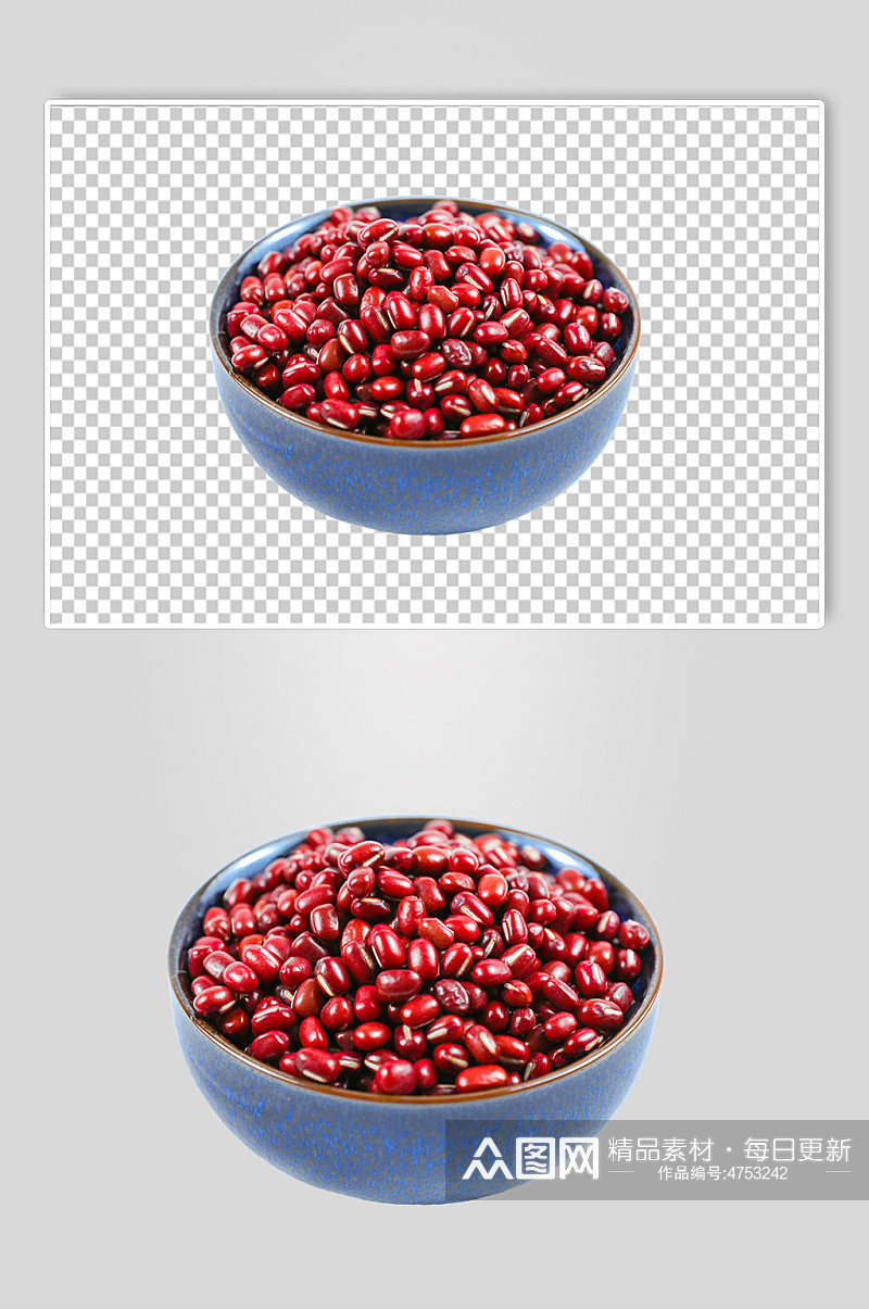 小红豆五谷杂粮摄影图片PNG免抠元素素材