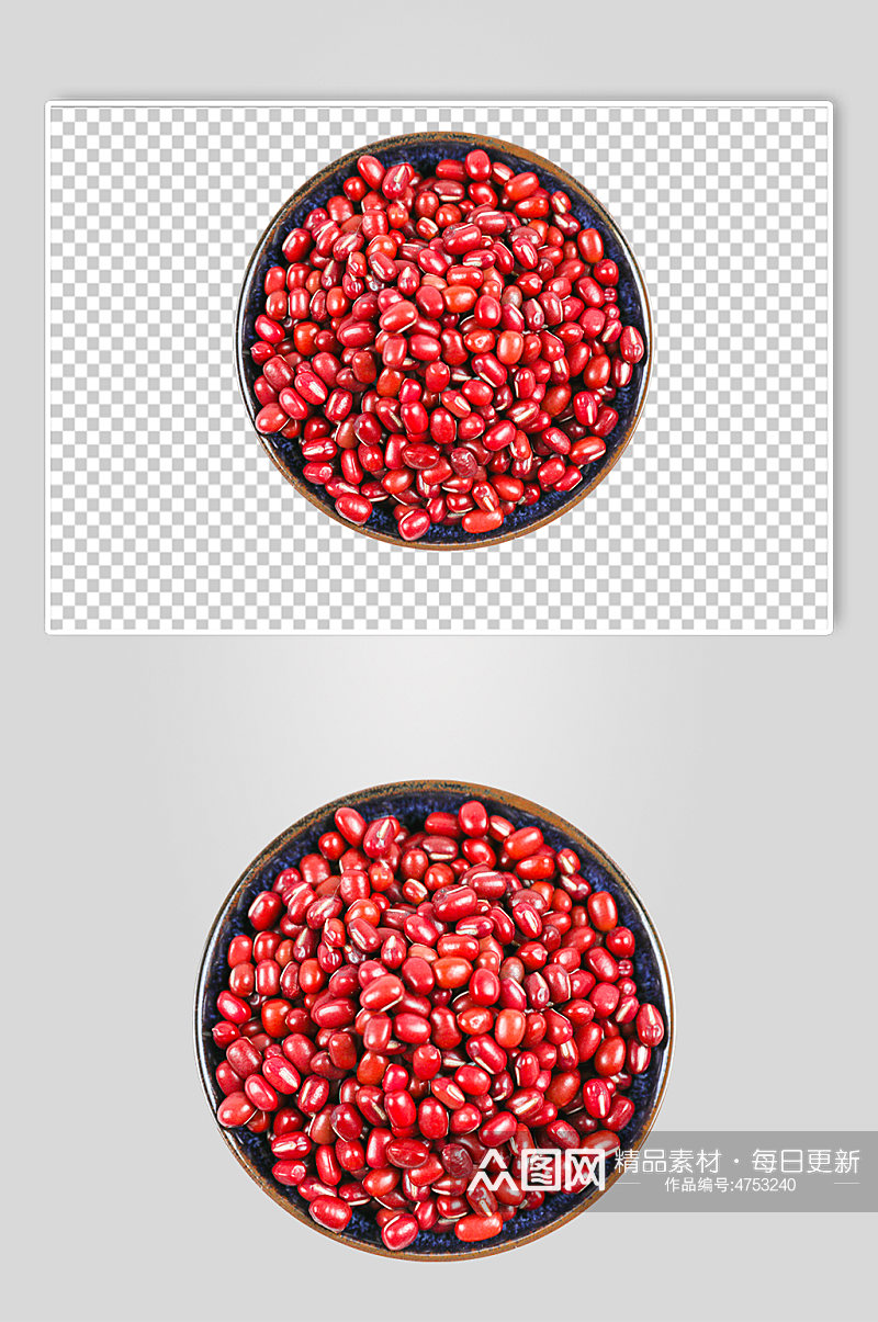 小红豆五谷杂粮摄影图片PNG免抠元素素材