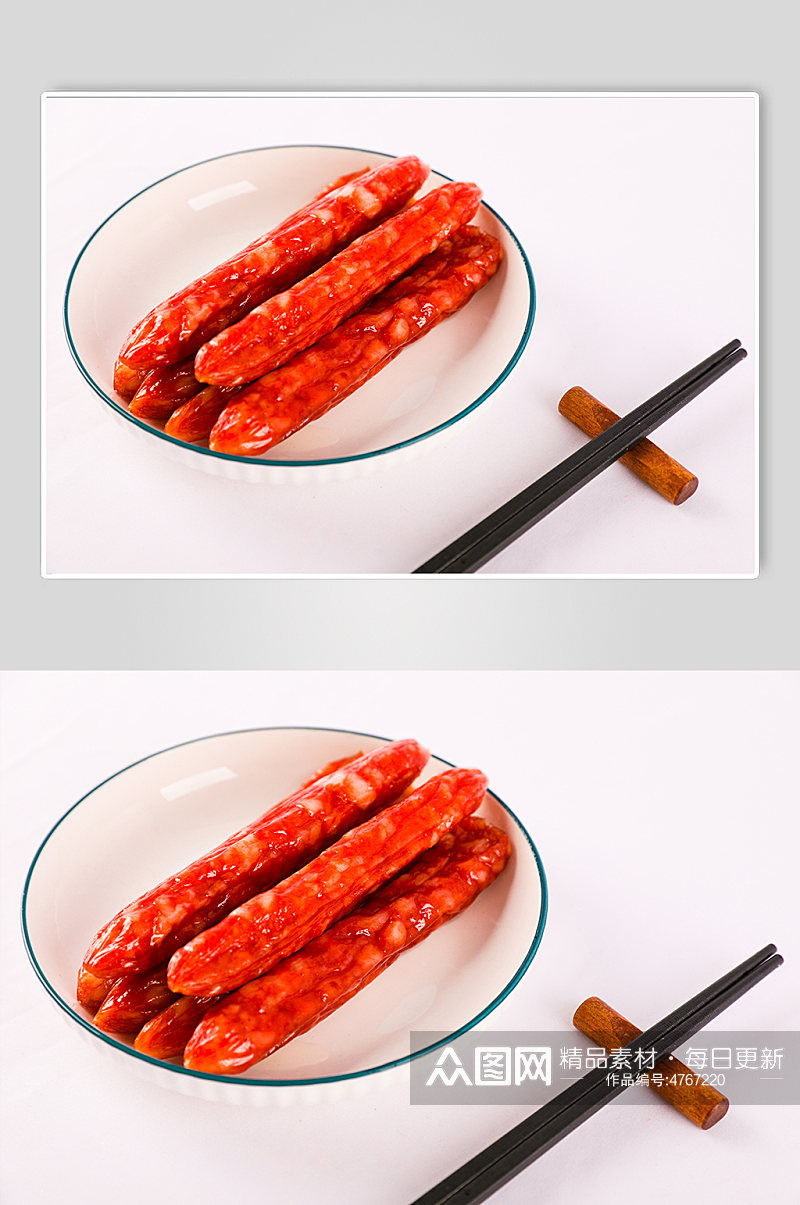 新年腊肠香肠美食春节物品元素摄影图片素材