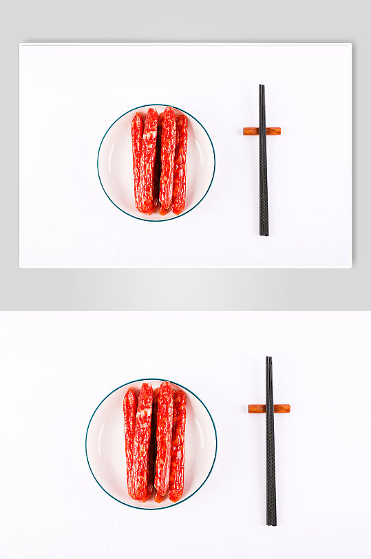 新年腊肠香肠美食春节物品元素摄影图片