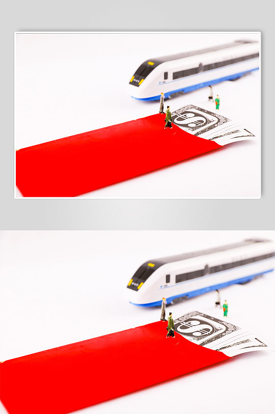 春运动车模型微距小人春节物品元素摄影图片-众图网