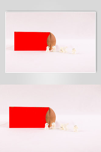 新年红包微距兔子春节物品元素摄影图片