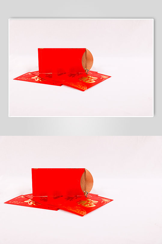 新年红包微距小人春节物品元素摄影图片