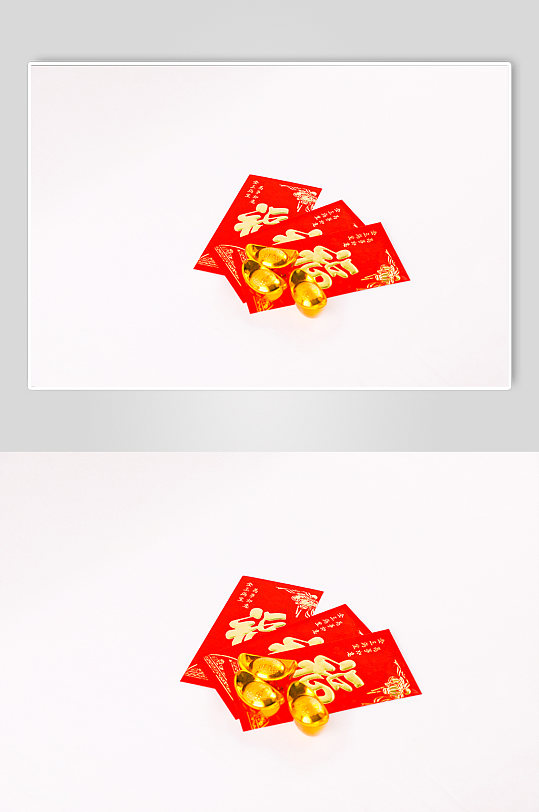 新年红包金元宝春节物品元素摄影图片