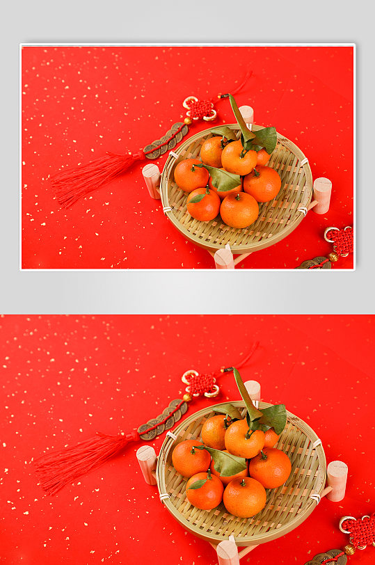 新年美食橘子春节物品元素摄影图片