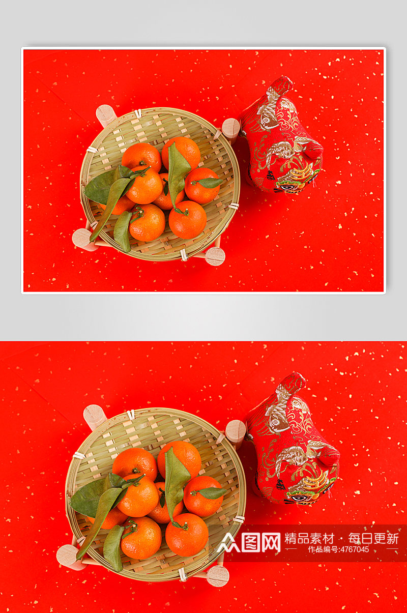 新年美食橘子春节物品元素摄影图片素材