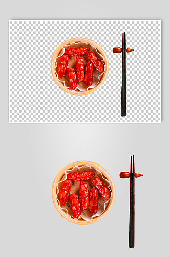 新年腊肠春节物品摄影图PNG免抠元素