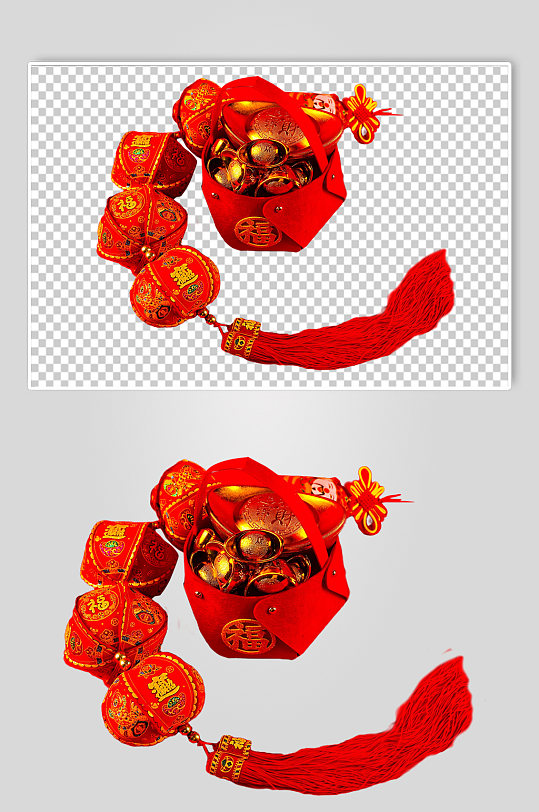 新年灯笼春节物品摄影图png免抠元素
