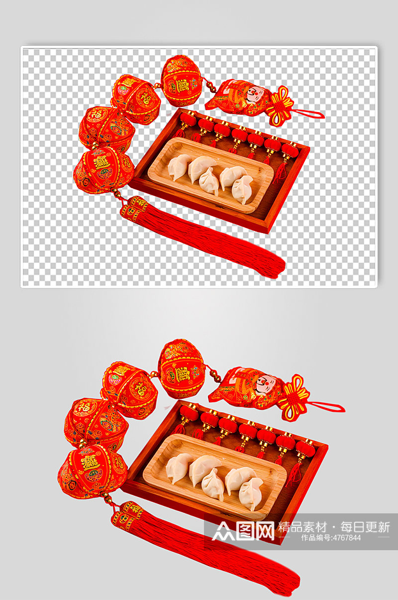 新年饺子春节物品摄影图PNG免抠元素素材