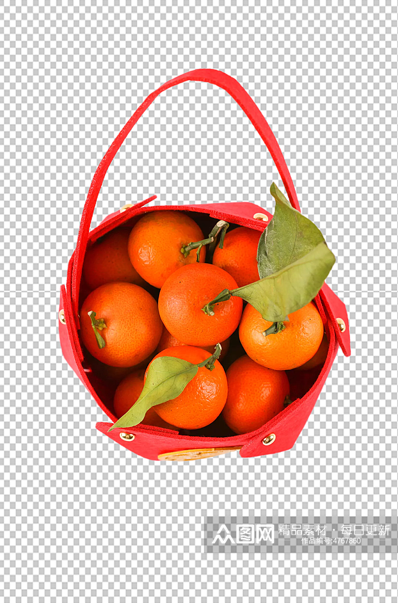 水果篮橘子春节物品摄影图PNG免抠元素素材