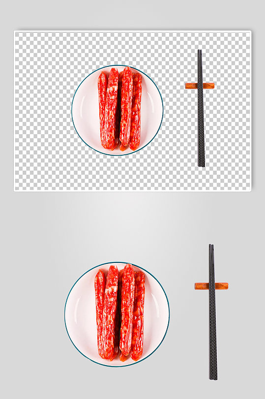 新年腊肠春节物品摄影图PNG免抠元素
