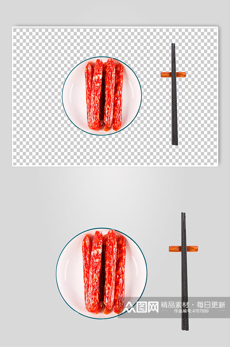 新年腊肠春节物品摄影图PNG免抠元素素材