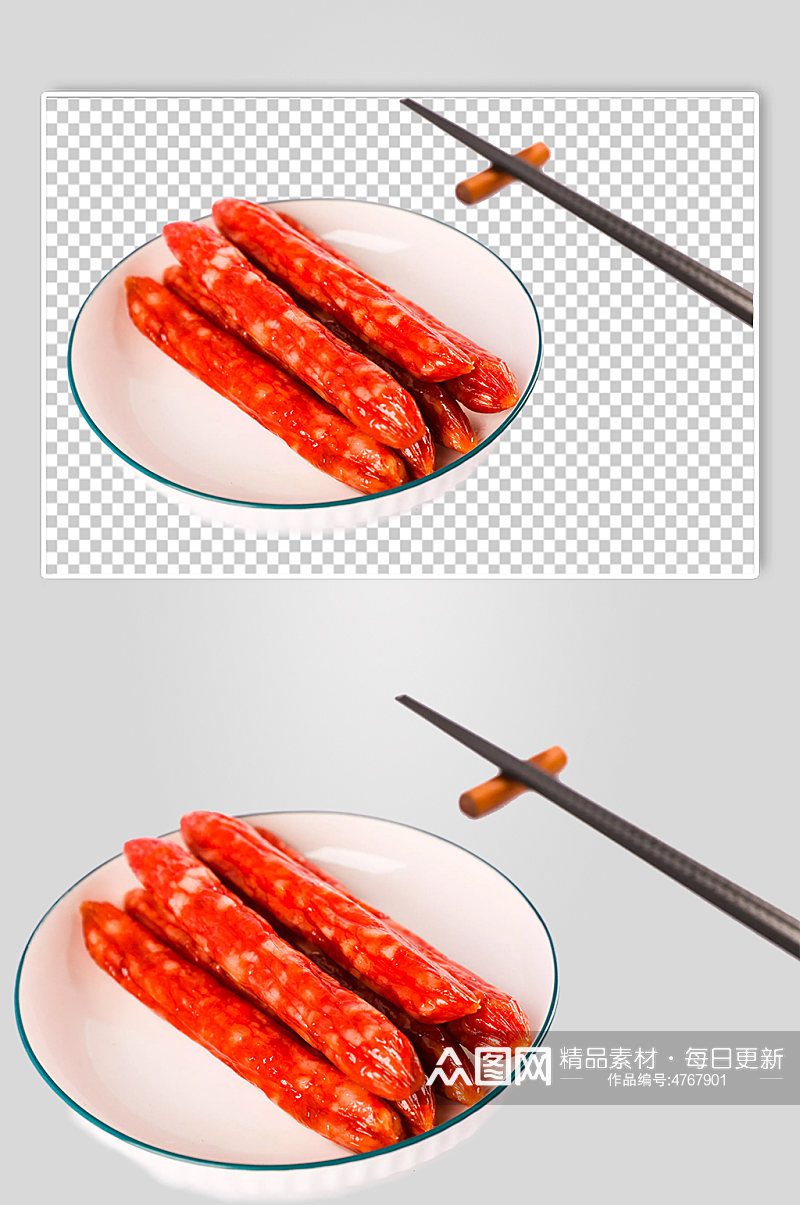 新年腊肠春节物品摄影图PNG免抠元素素材