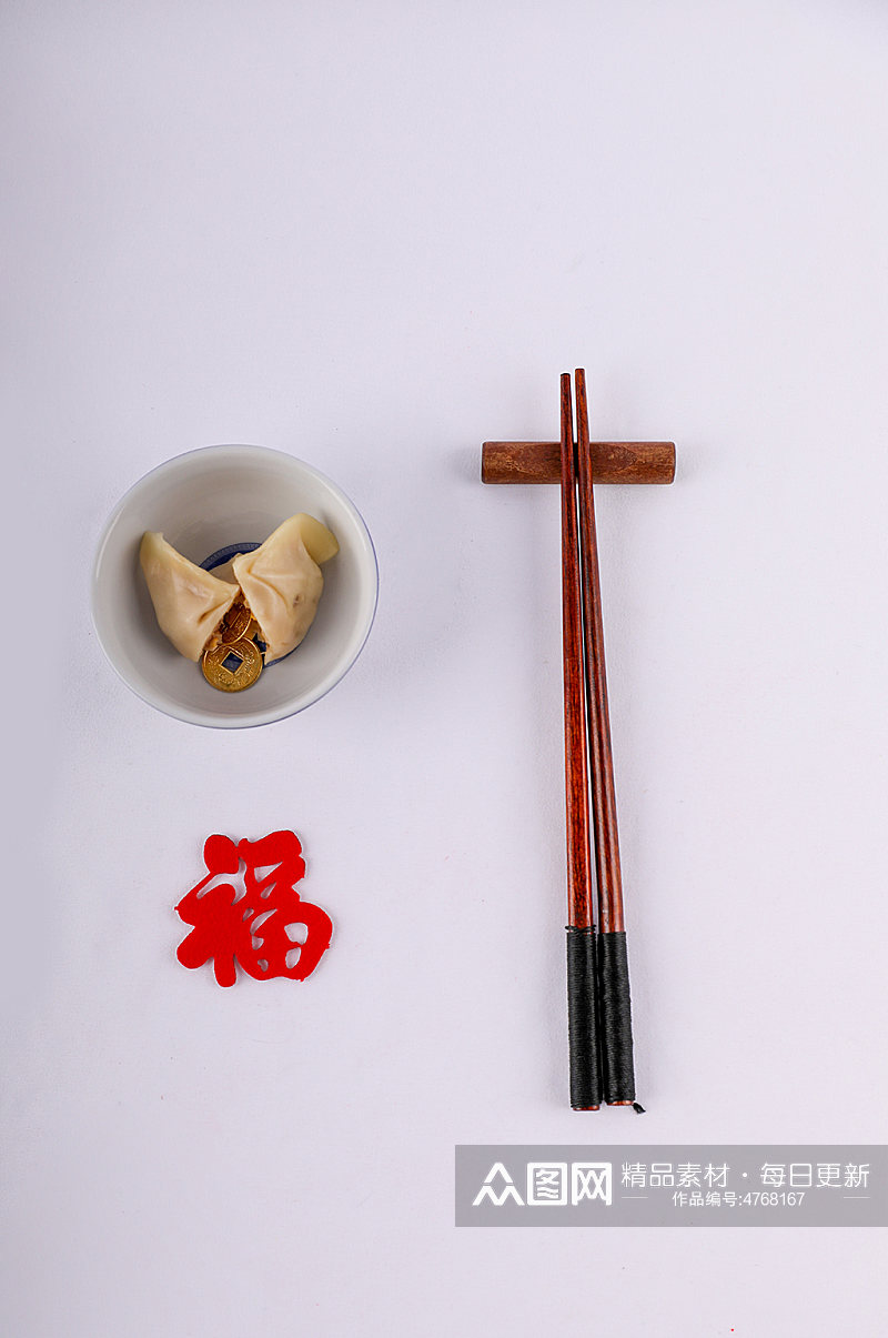 新年饺子春节物品元素背景摄影图片素材