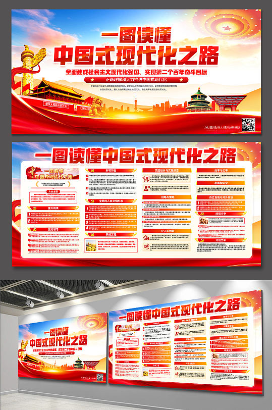 推进中国式现代化内容展板二十大党建展板