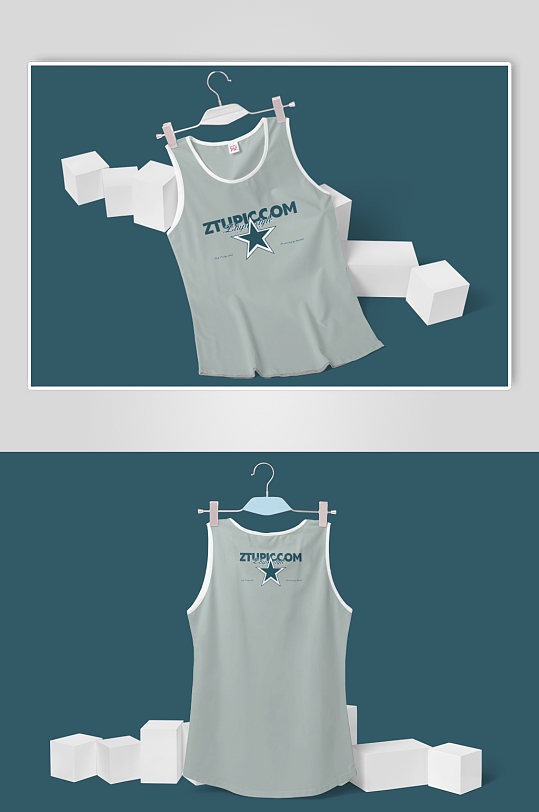 文创背心衣服样机模版样机设计-众图网