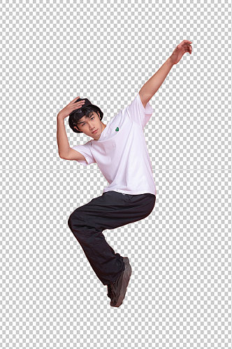 嘻哈跳跃男孩时尚街舞人物PNG摄影图片