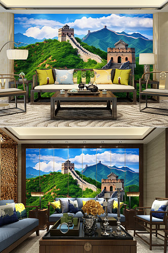 大气长城风景北京长城装饰画电视背景墙