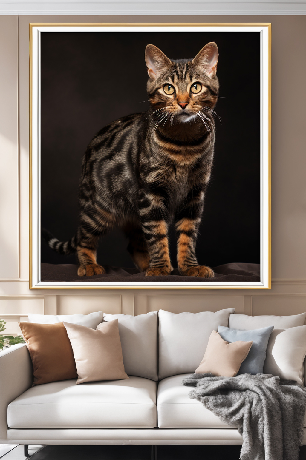 清新摄影豹纹猫咪小猫宠物装饰画素材