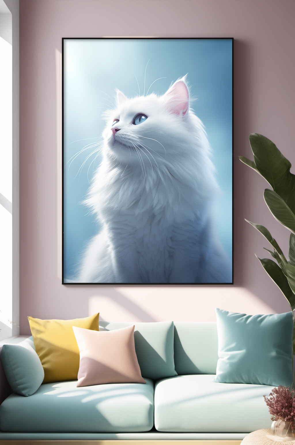 高清创意白色猫咪小猫宠物装饰画素材