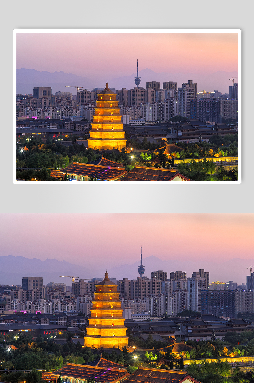 西安大雁塔风景摄影素材