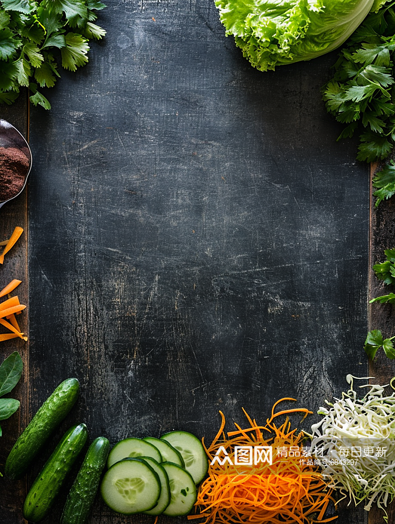 创意厨房案板生鲜食材蔬菜水果沙拉轻食素材