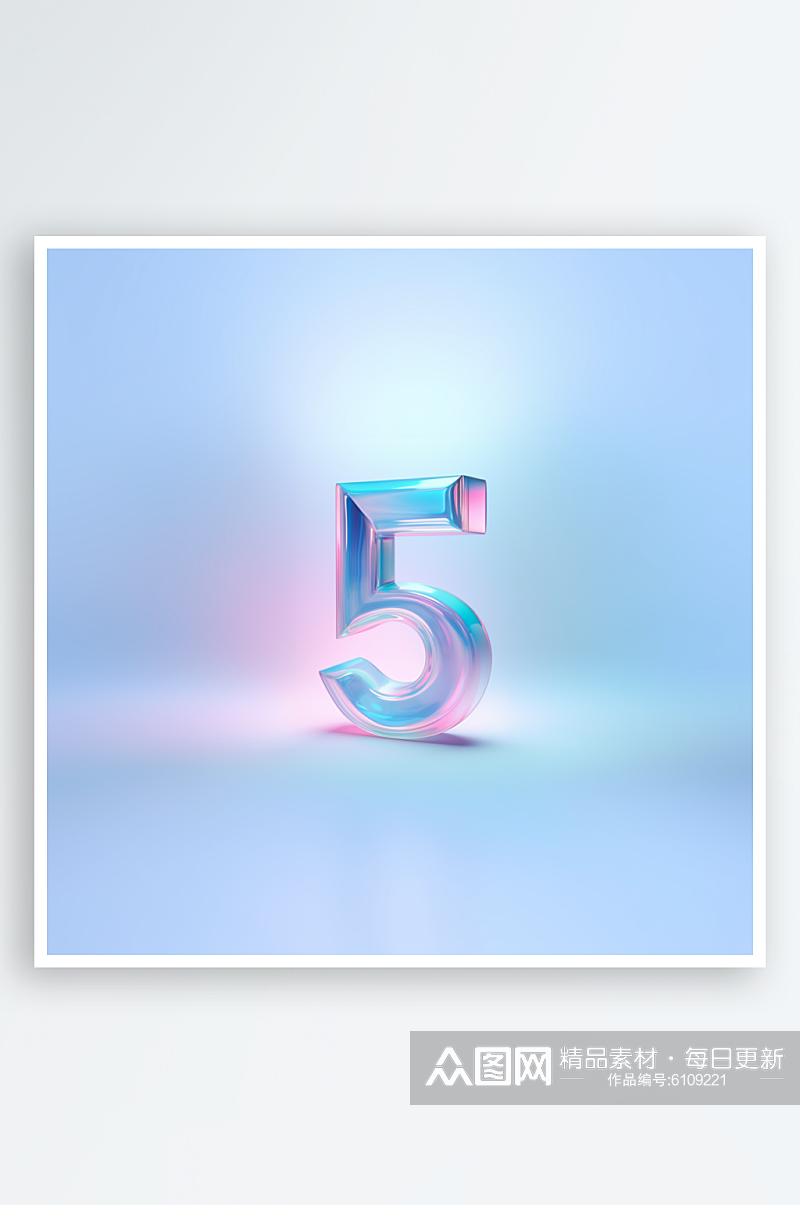 炫彩3D立体透明材质C4D数字倒计时元素模板下载-编号6109221-众图网