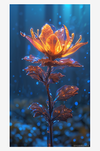 森林冰冻自然花朵透明摄影