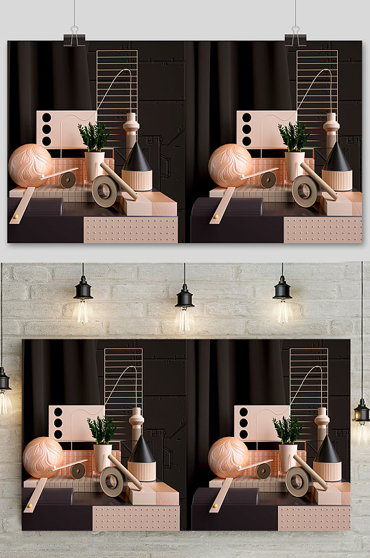 c4d电商场景元素设计-众图网